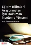 Eğitim Bilimleri Araştırmaları İçin Doküman İnceleme Yöntemi