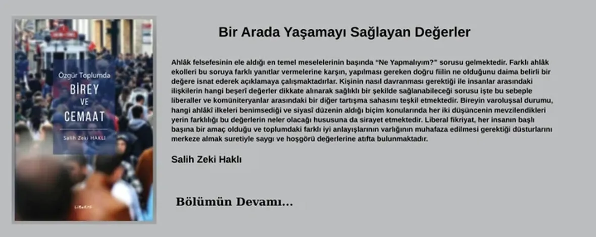Özgür Toplumda Birey ve Cemaat