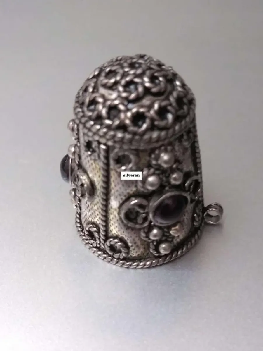 Yüksük 004 - Gümüş Dikiş Yüksüğü - Silver Sewing Thimble - كشتبان الخي