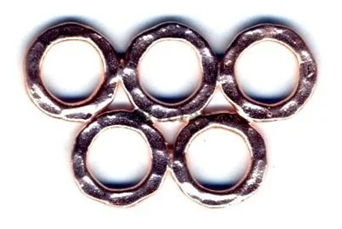 Fancy Ring Beads Hammered