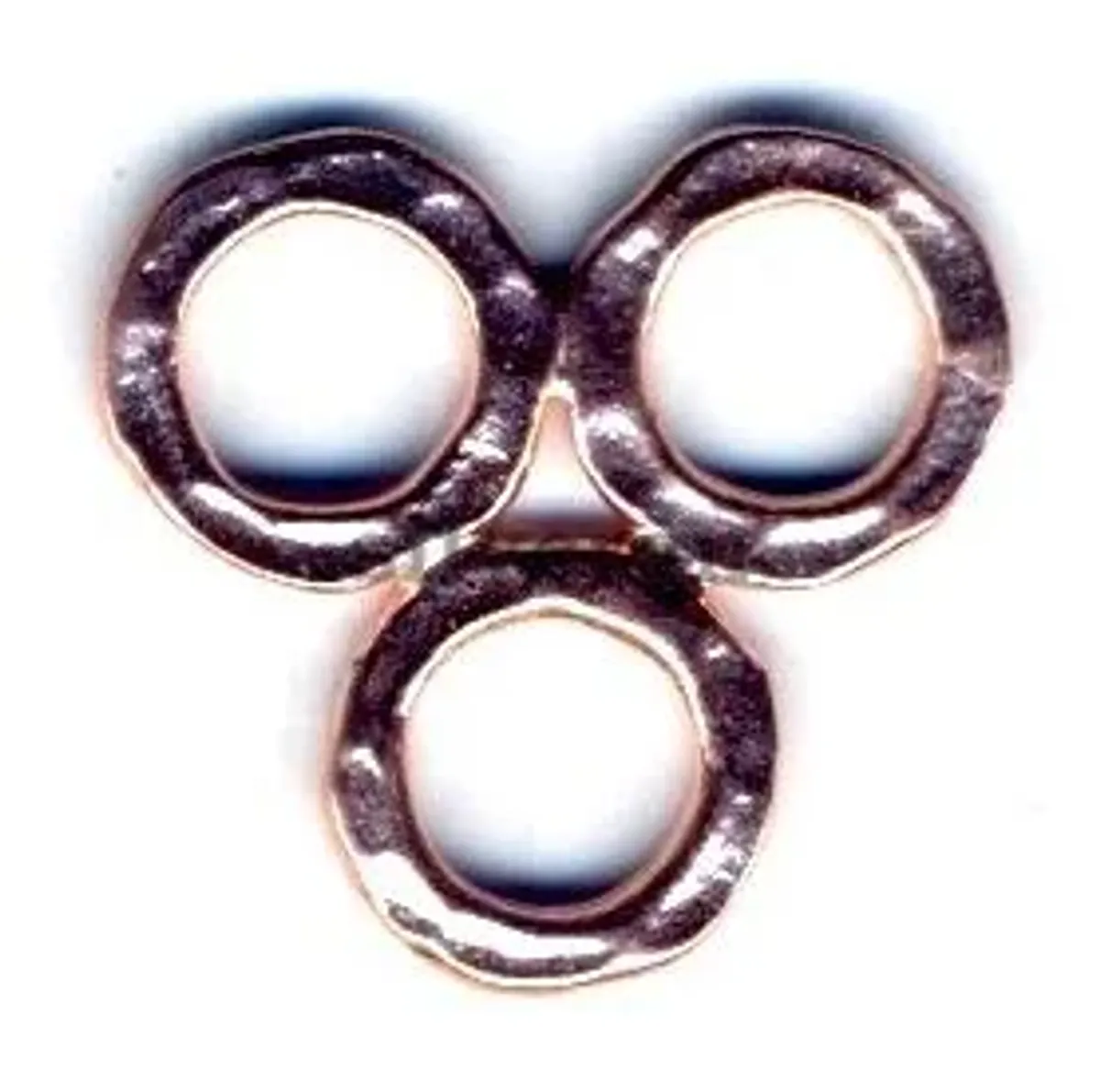 Fancy Ring Beads Hammered