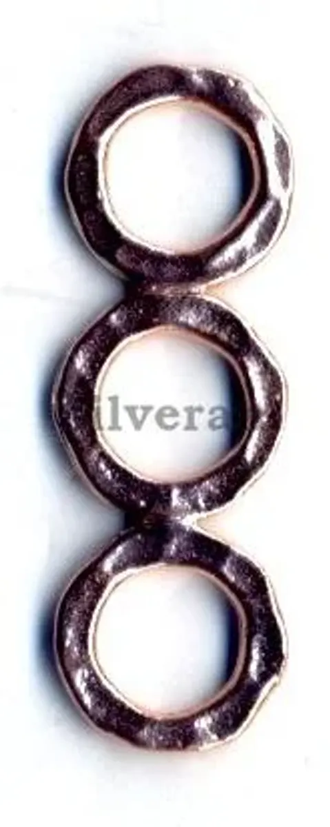 Fancy Ring Beads Hammered