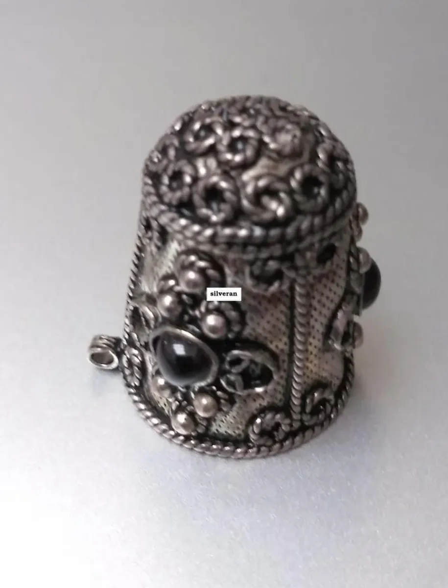 Yüksük 004 - Gümüş Dikiş Yüksüğü - Silver Sewing Thimble - كشتبان الخي