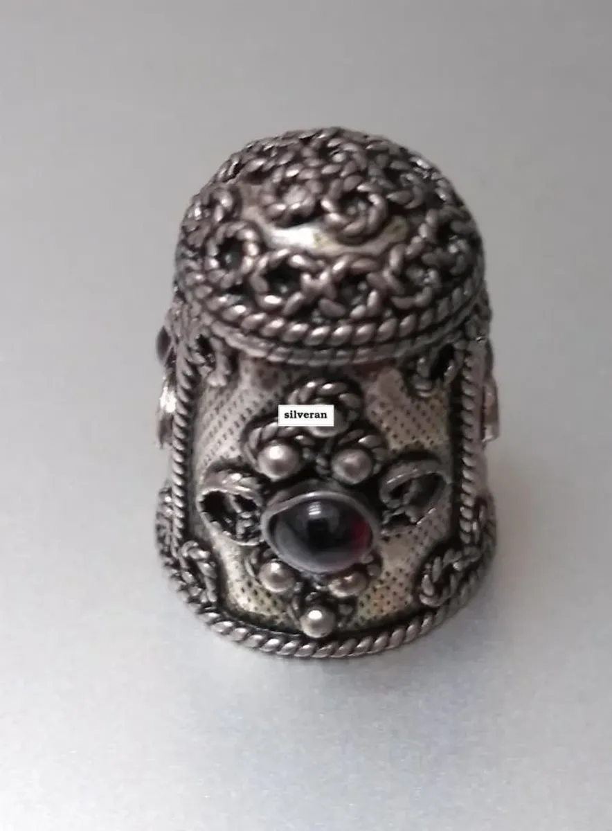 Yüksük 004 - Gümüş Dikiş Yüksüğü - Silver Sewing Thimble - كشتبان الخي