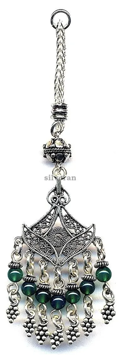 Silver Tassel Line Stone