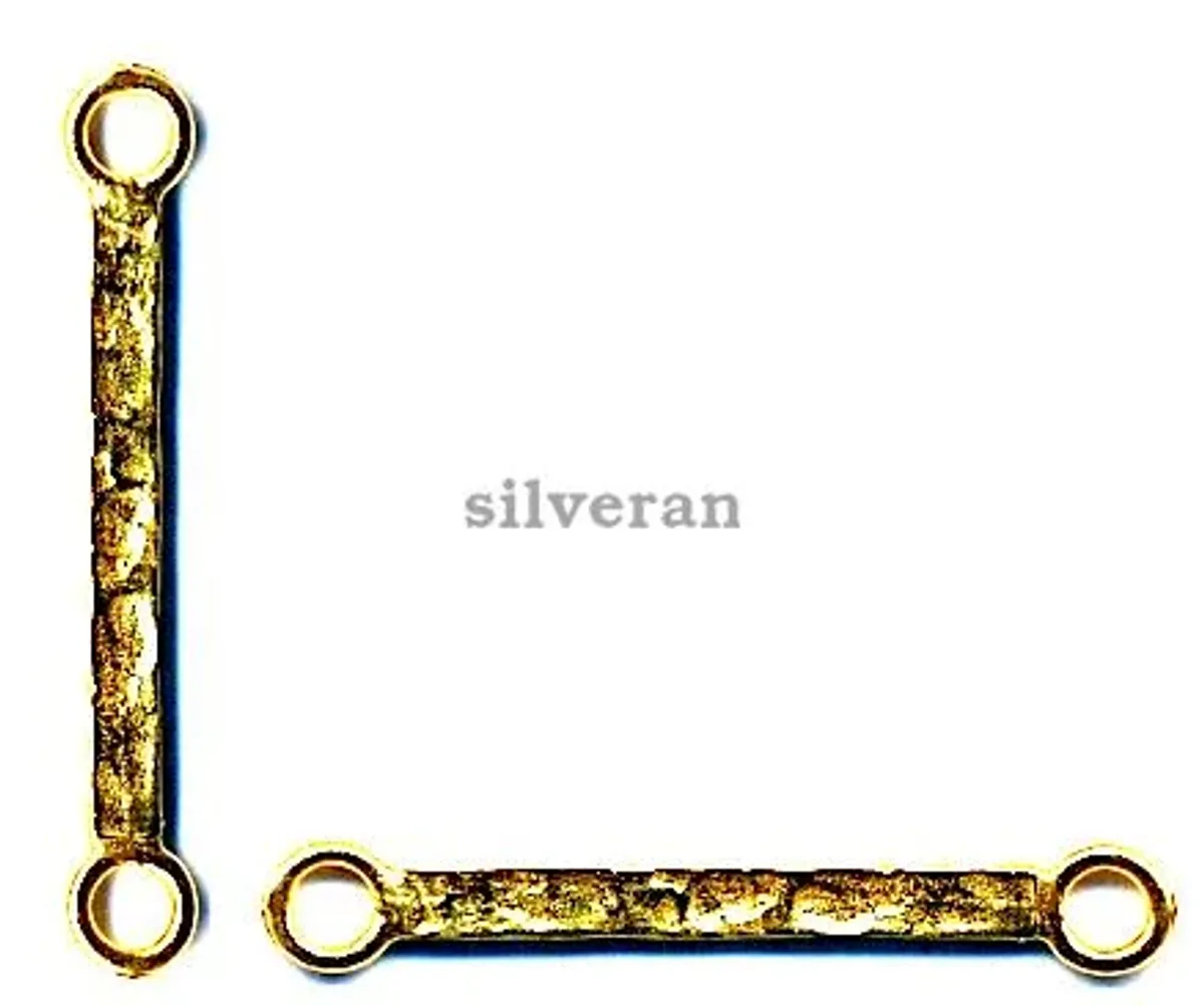 Link Beads Hammered