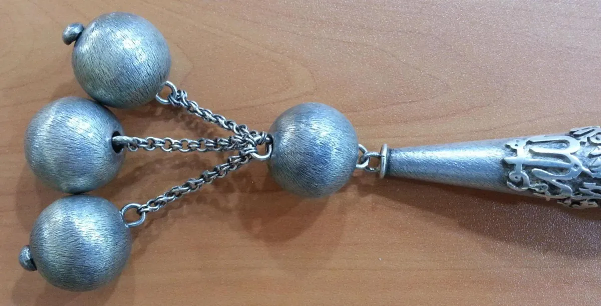 TSH1453 - Gümüş Tesbih - Silver Tasbeeh - مسبحة فضية -  - Silber Perle