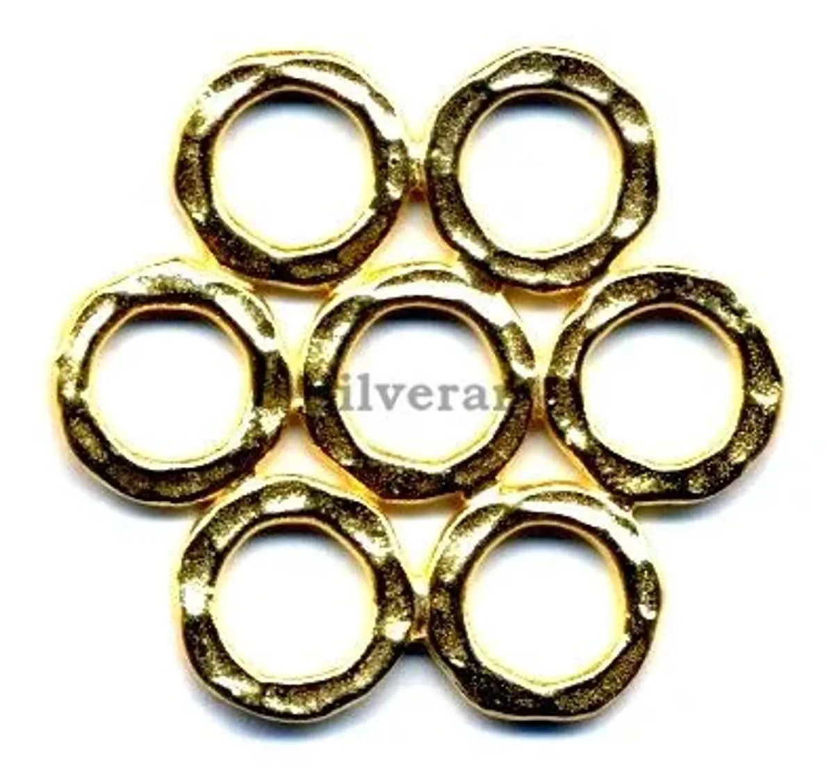 Fancy Ring Beads Hammered