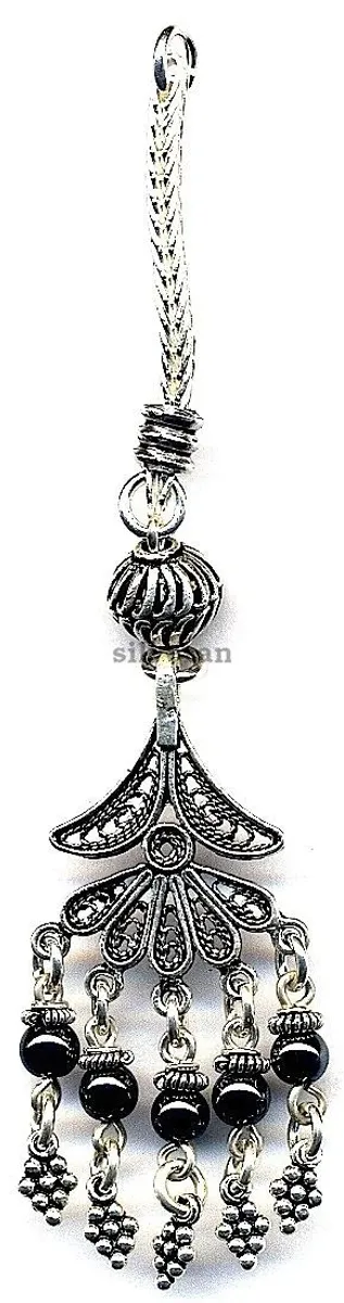 Silver Tassel Line Stone