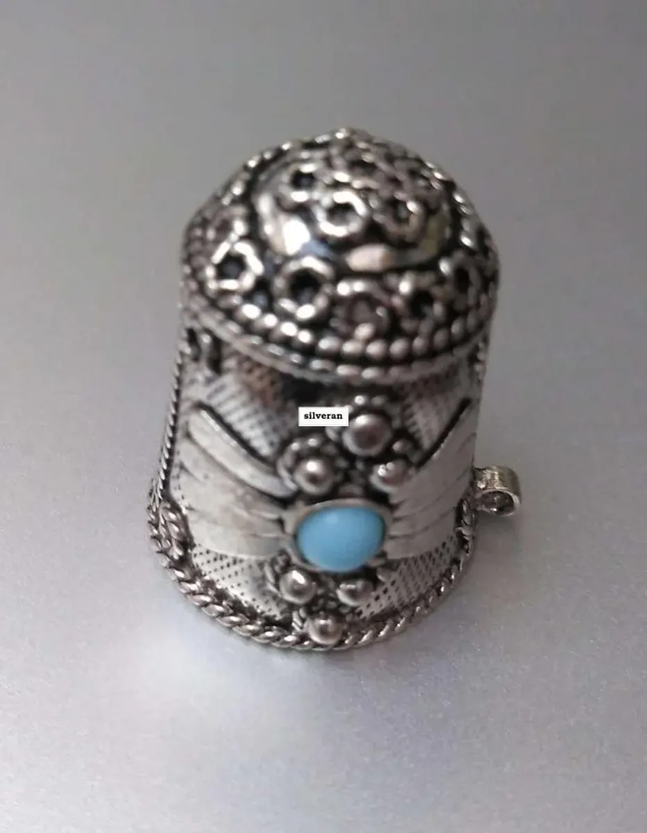 Yüksük 001 - Gümüş Dikiş Yüksüğü - Silver Sewing Thimble - كشتبان الخي