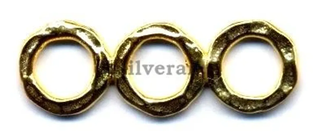 Fancy Ring Beads Hammered