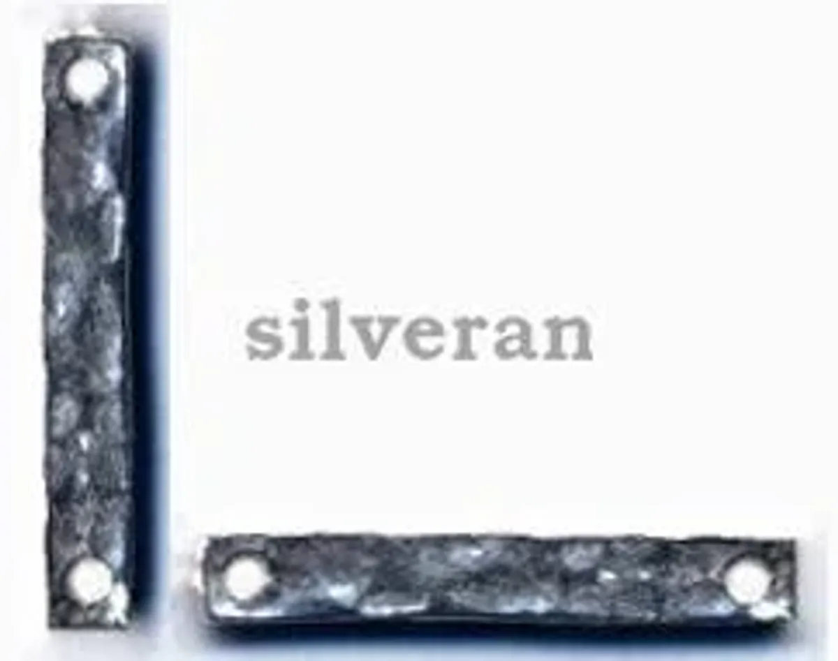 Link Beads Hammered