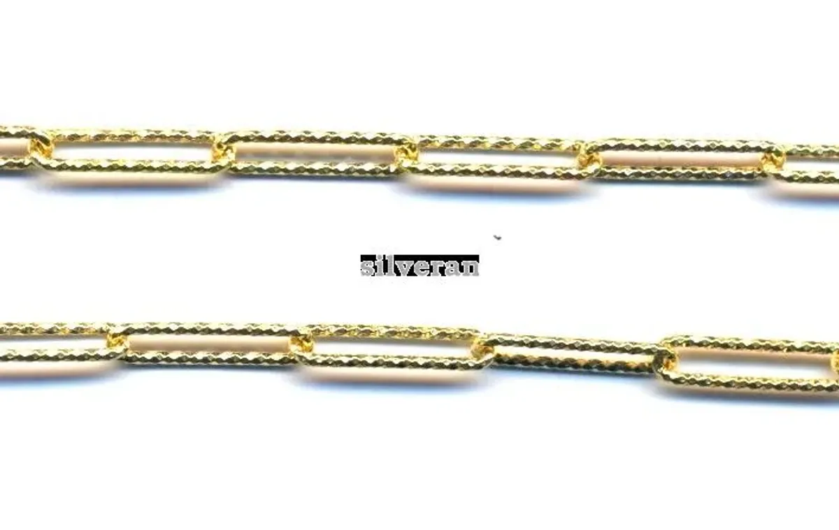 TP26624TG - Gümüş Zincir - Altın Yaldızlı Gümüş Zincir - Gold Vermeil 