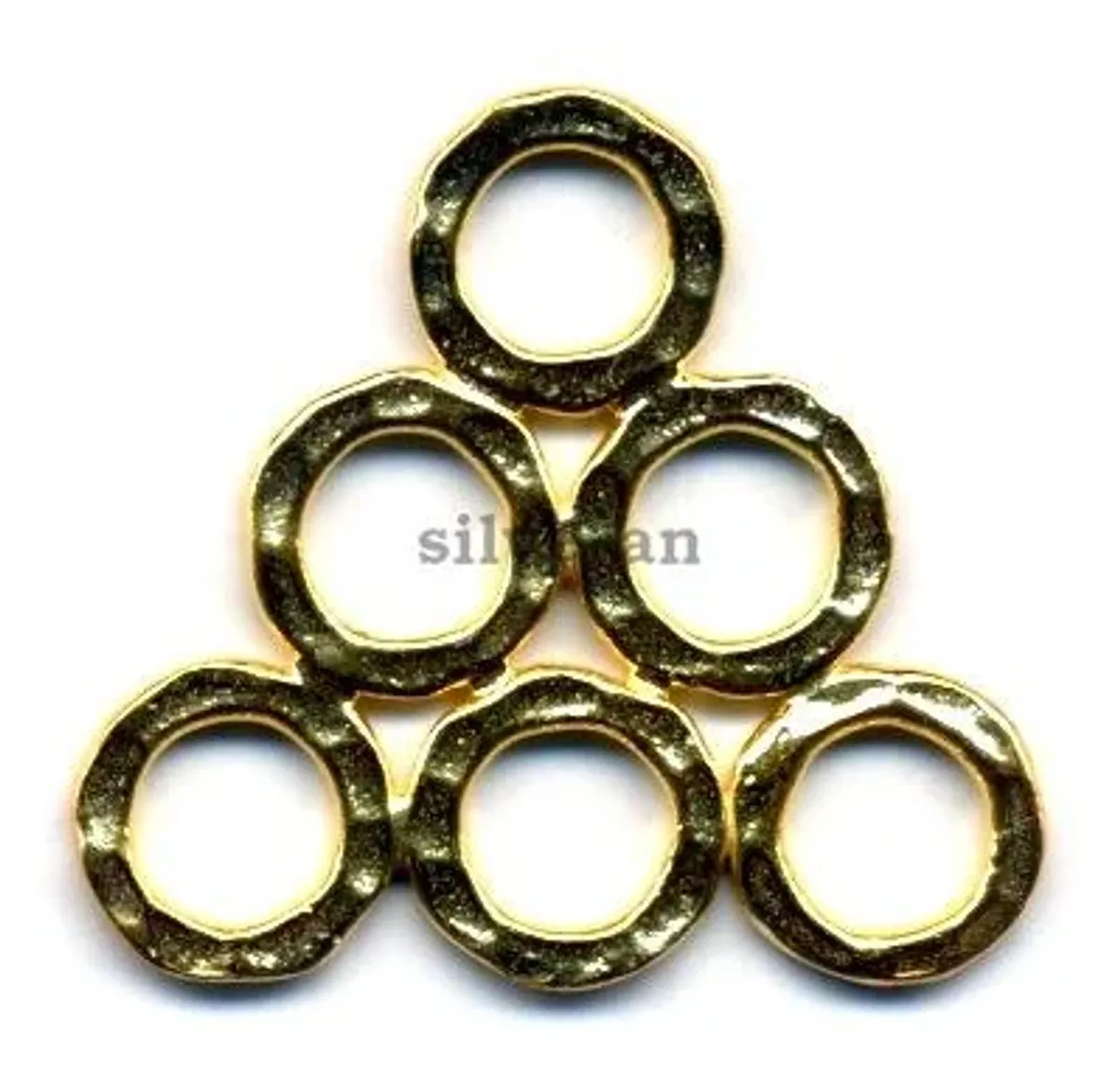Fancy Ring Beads Hammered