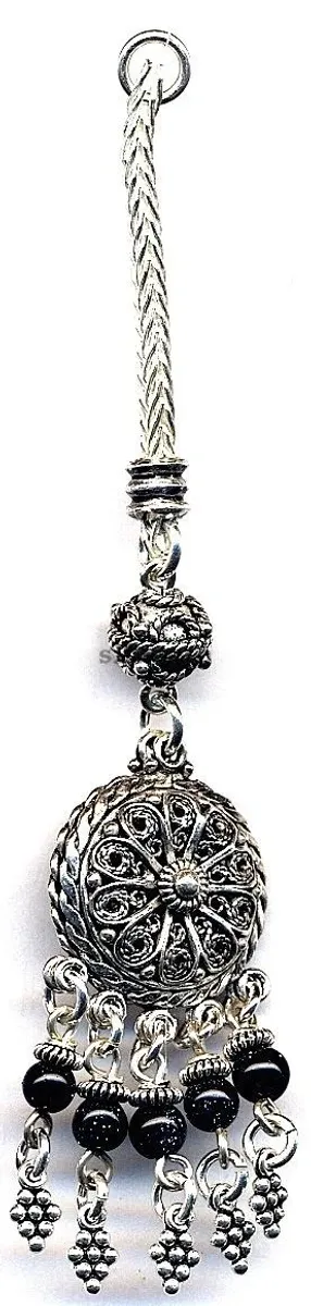 Silver Tassel Line Stone