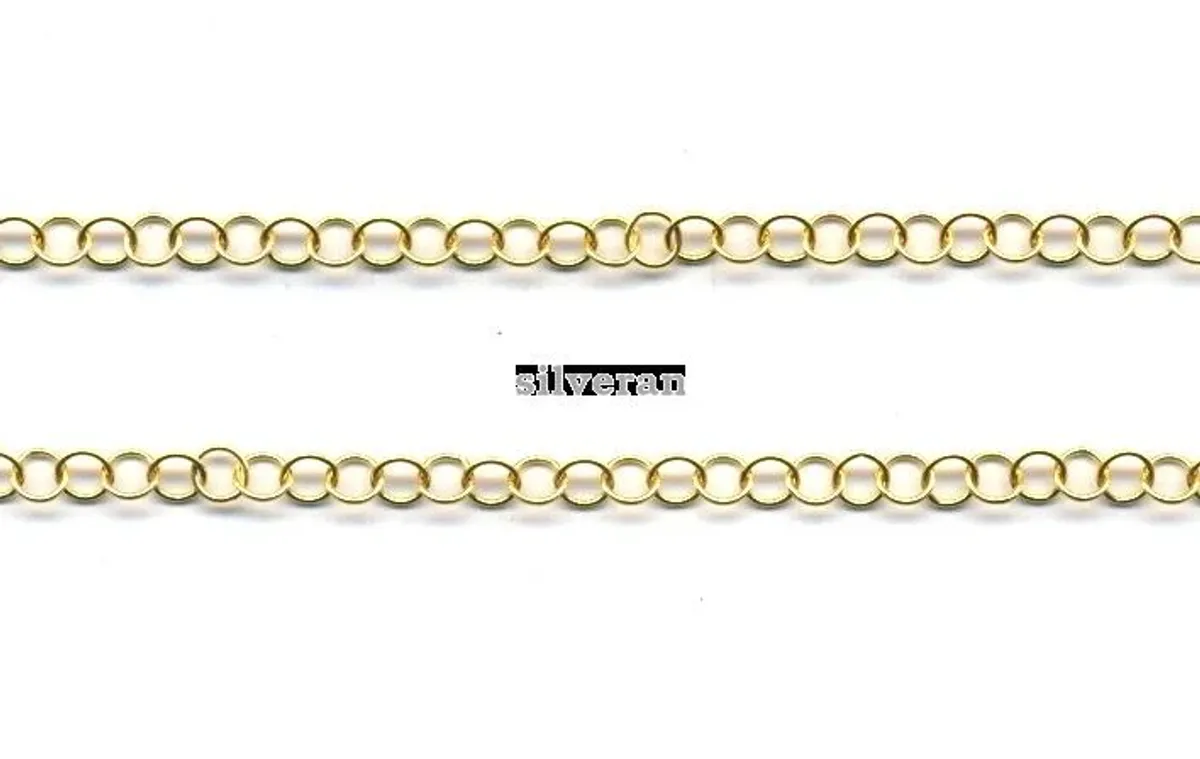 320051TG - Gümüş Zincir - Altın Yaldızlı Gümüş Zincir - Gold Vermeil S