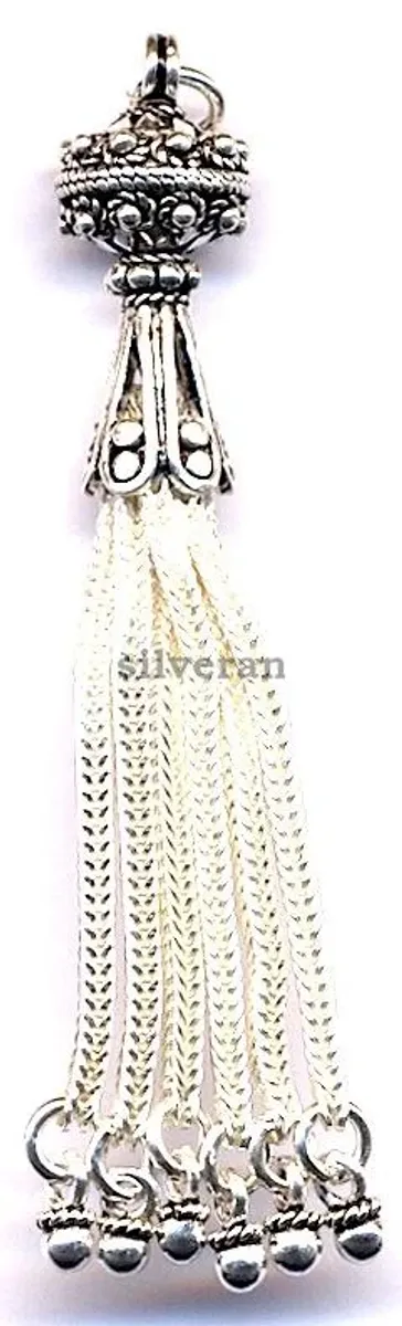 Gümüş Püsgül, Sterling Silver Tassel, شرابة فضية