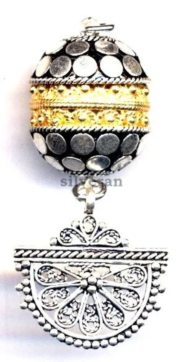 Silver Dangle Beads