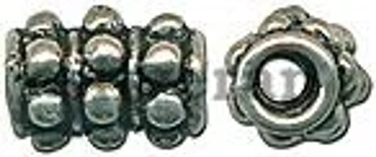130078 - Gümüş Ara Malzeme - YMP DT Üçlü - Saucer Bead -  حبة فضة الخر