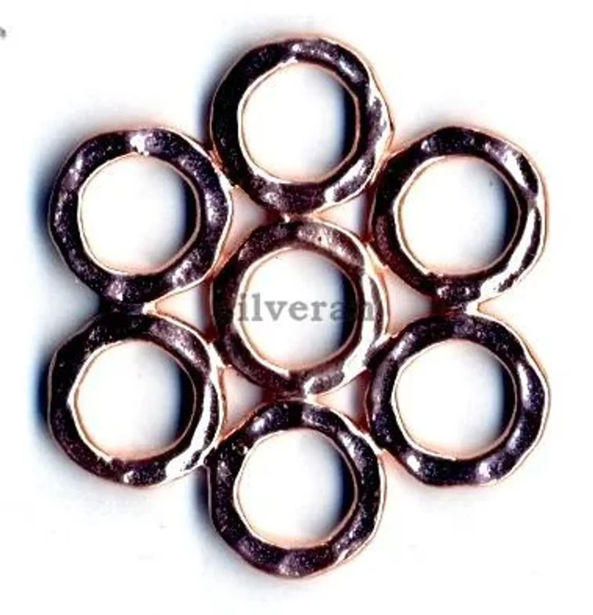 Fancy Ring Beads Hammered