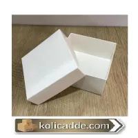 Karton Kapaklı Beyaz Kutu 10x10x5 cm