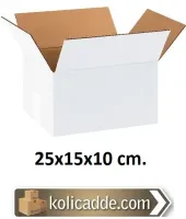 Tek Oluklu Beyaz Kutu 25x15x10 cm.