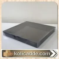 Asetat Kapaklı Altı Siyah Kutu 35x35x10 cm.