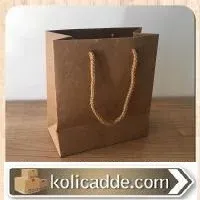 Kraft Renk Karton Çanta 15,5x17x8 cm
