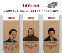 Magnetli Büyük Kitap Ayraç - Yazarlar Temalı (3 Adet)