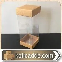 Asetat Gövdeli Çift Taraf Kraft Kutu 6x6x15,5 cm.