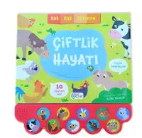 Akademi Çocuk Kat Kat Eğlence Çiftlik Hayatı (Sesli Kitap 10 Farklı Hayvan Sesi + Dev Boyut)