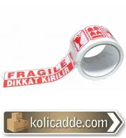 Kırılır Yazılı Bant 4,5 cm. En 100 mt. Boy