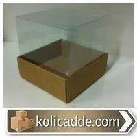 Kraft Kutu Asetat Kapaklı 10x10x12 cm