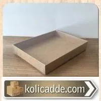 Asetat Kapaklı Altı kraft Karton Kutu 15x20x3 cm