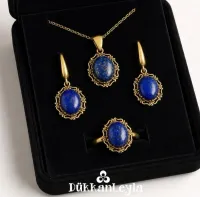 Lapis Taşlı Bronz Set
