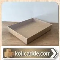 Asetat Kapaklı Altı kraft Karton Kutu 15x20x5 cm