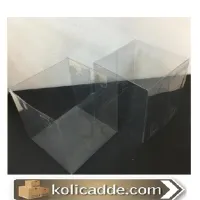 Asetat Kapaklı Asetat Kutu 10x10x10 cm Ölçülü