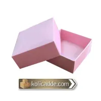 Komple Karton Pembe Kapaklı Kutu 5x5x2,2