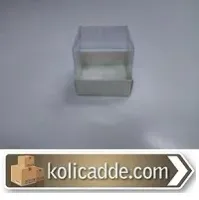 Krem Renkli Asetatlı Kutu 5x5x6 cm.