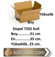 Dopel TSSST Koli Çift Oluklu 51x35x25 cm.