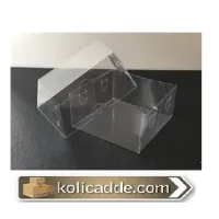 Asetat Kapaklı Asetat Kutu 8x8x5 cm Ölçülü