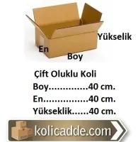 Çift Oluklu Koli Kutu 40x40x40 cm.