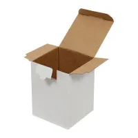 Beyaz Kilitli Kraft Kutu 12x12x16 cm.