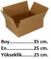 Tek Oluklu Karton Kutu 35x25x25 cm.