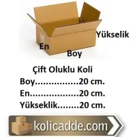 Çift Oluklu Karton Koli 20x20x20 cm.