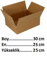 Tek Oluklu Karton Koli 30x25x25 cm