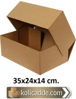 Kilitli Karton Kutu 35x24x14 cm.