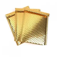 Metalize Gold Balonlu Poşet 10x15 cm. +5 cm. Kapak ve Bant