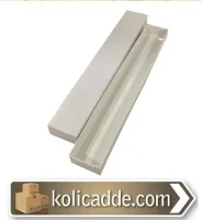 Kapaklı Beyaz Karton Kutu 3x20x1.5 cm