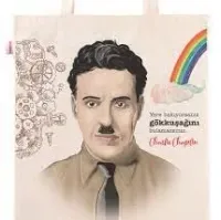 Askılı Bez Çanta - Charlie Chaplin
